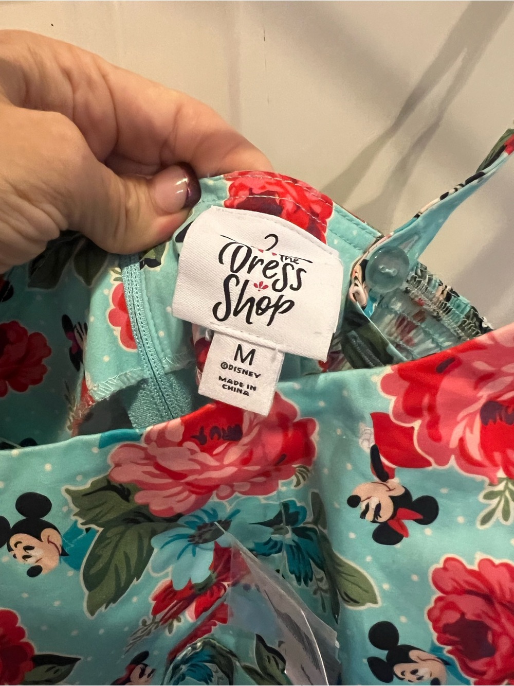 The Dress Shop Disney Floral Mickey Dress - Teal & Red